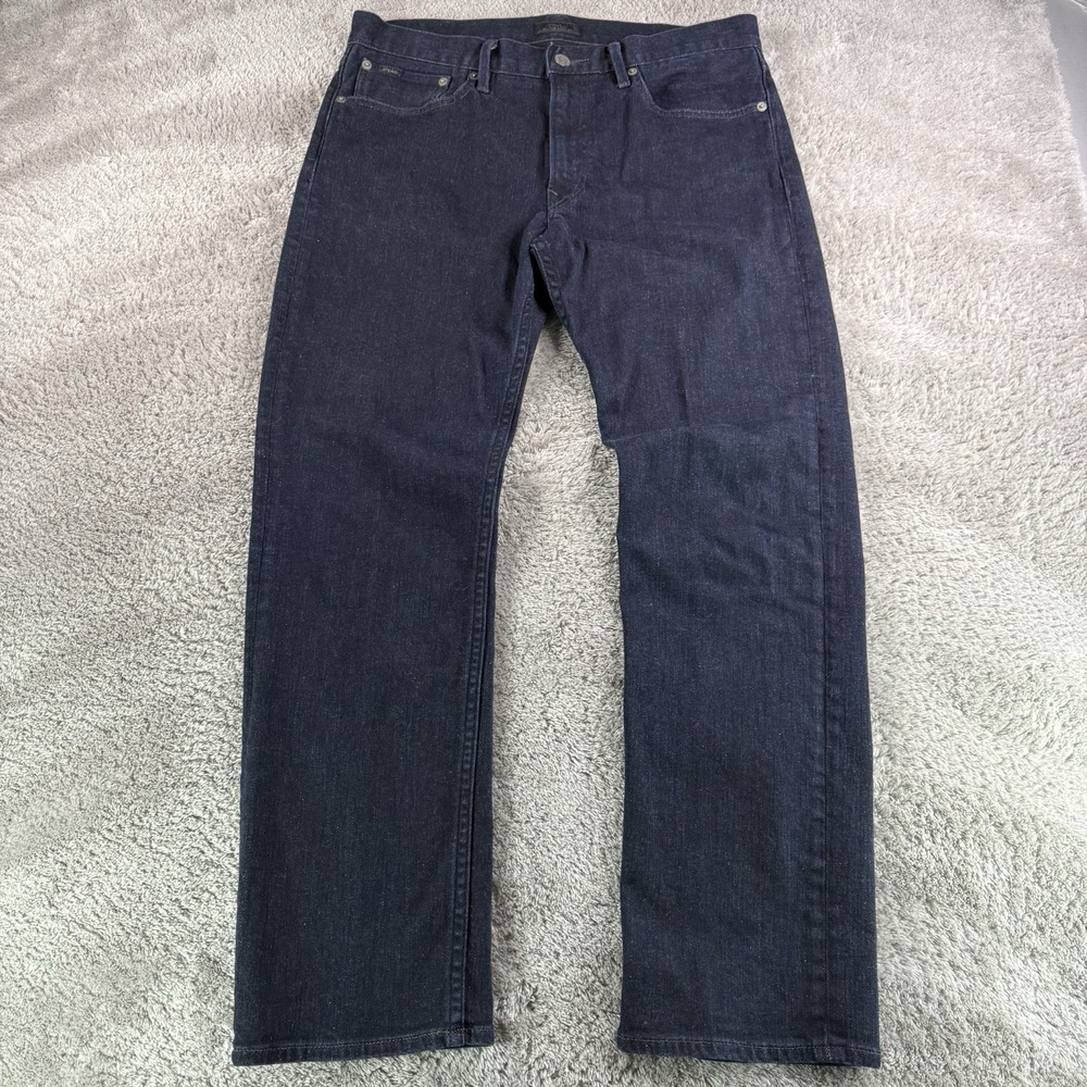 Polo Ralph Lauren Mens Jeans 33x30 Dark Wash Straight Leg Stretch Denim